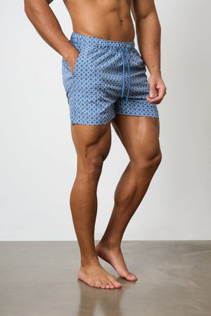 Printed Swim Short in Circle Geo - TAILORED ATHLETE - ROW