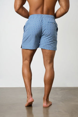 Printed Swim Short in Circle Geo - TAILORED ATHLETE - ROW