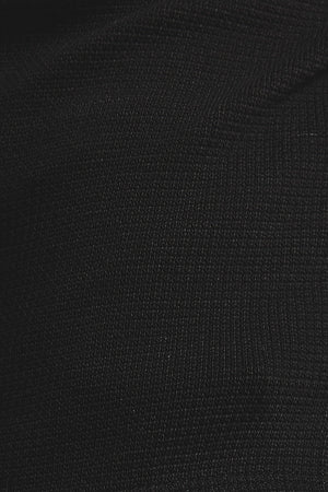 Heavy Weight Textured Crew Neck in Black