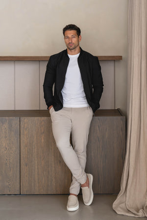 Light Weight Bomber Jacket in Black