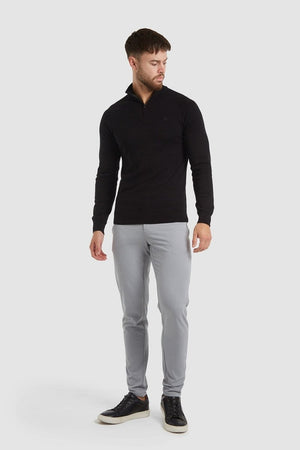 Half Zip Neck in Black - TAILORED ATHLETE - ROW