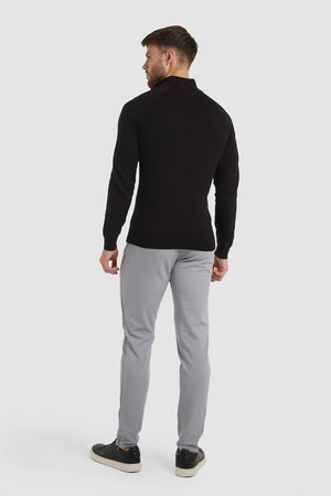 Half Zip Neck in Black - TAILORED ATHLETE - ROW