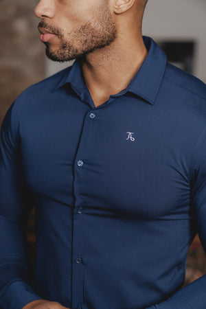 Bamboo Shirt in Navy - TAILORED ATHLETE - ROW