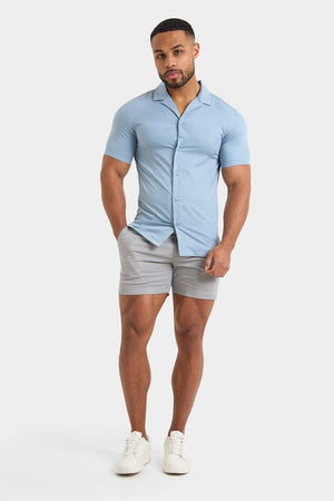 Bamboo Revere Collar Shirt in Duck Egg - TAILORED ATHLETE - ROW