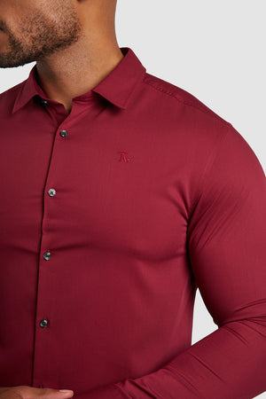 Bamboo Shirt in Claret - TAILORED ATHLETE - ROW