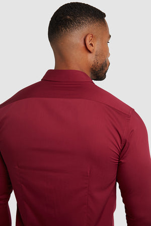 Bamboo Shirt in Claret - TAILORED ATHLETE - ROW