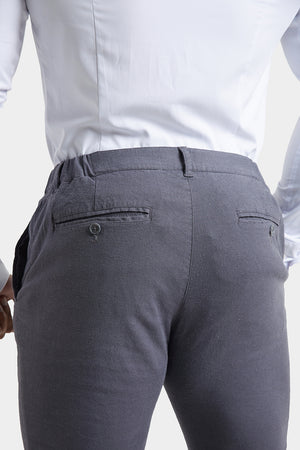 Linen-blend Trousers in Grey - TAILORED ATHLETE - ROW