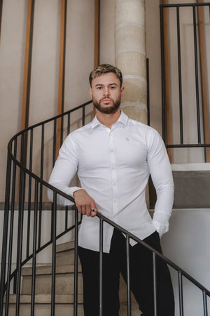 Bamboo Shirt in White - TAILORED ATHLETE - ROW