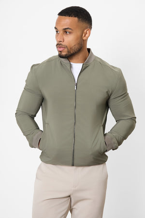 Light Weight Bomber Jacket in Khaki