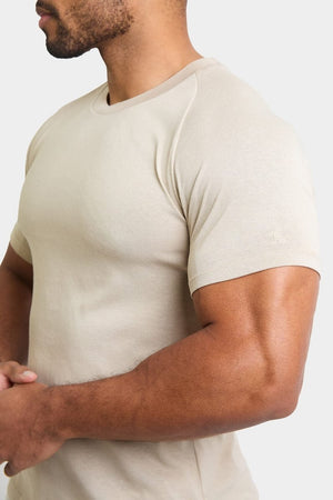 Knit Look T-Shirt in Stone - TAILORED ATHLETE - ROW