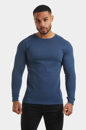 Micro-waffle T-Shirt in Navy - TAILORED ATHLETE - ROW