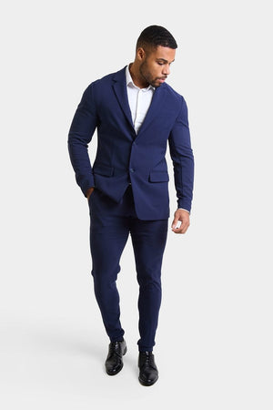 True Muscle Fit Tech Suit Jacket in Navy - TAILORED ATHLETE - ROW