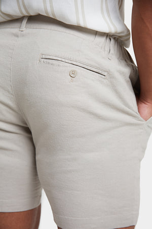 Linen-blend Shorts in Stone - TAILORED ATHLETE - ROW
