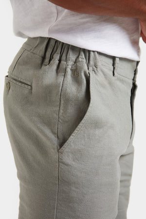 Linen-blend Shorts in Sage - TAILORED ATHLETE - ROW