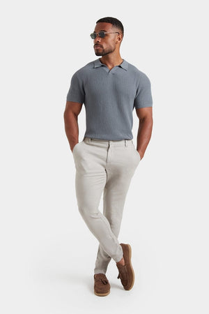 Linen-blend Trousers in Stone - TAILORED ATHLETE - ROW