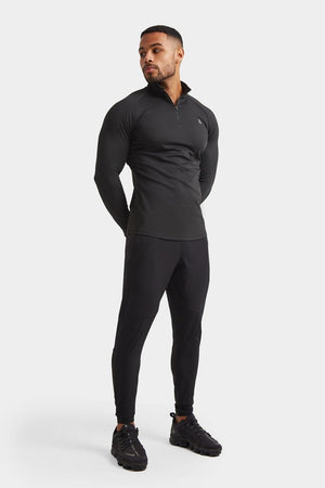 Training Quarter Zip in Black - TAILORED ATHLETE - ROW