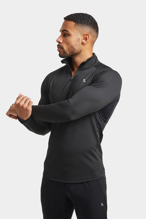 Training Quarter Zip in Black - TAILORED ATHLETE - ROW