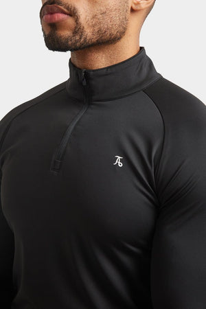 Training Quarter Zip in Black - TAILORED ATHLETE - ROW
