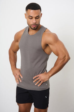 3 Pack Essential Training Vest in Black/ Khaki/ Charcoal - TAILORED ATHLETE - ROW
