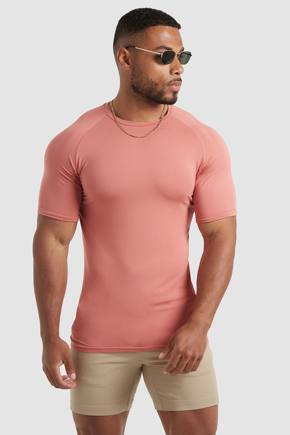 Bamboo Loop Back T-Shirt in Terracotta - TAILORED ATHLETE - ROW