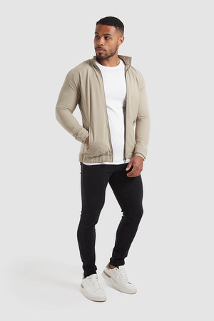 Harrington Jacket in Stone - TAILORED ATHLETE - ROW