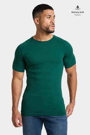 Premium Muscle Fit T-Shirt in Oxidised Green - TAILORED ATHLETE - ROW