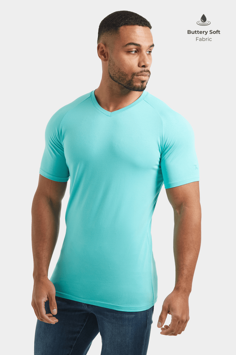 Premium Muscle Fit V-Neck in Spearmint - TAILORED ATHLETE - ROW
