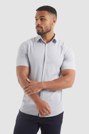 Muscle Fit Bamboo Shirt (SS) in Grey - TAILORED ATHLETE - ROW