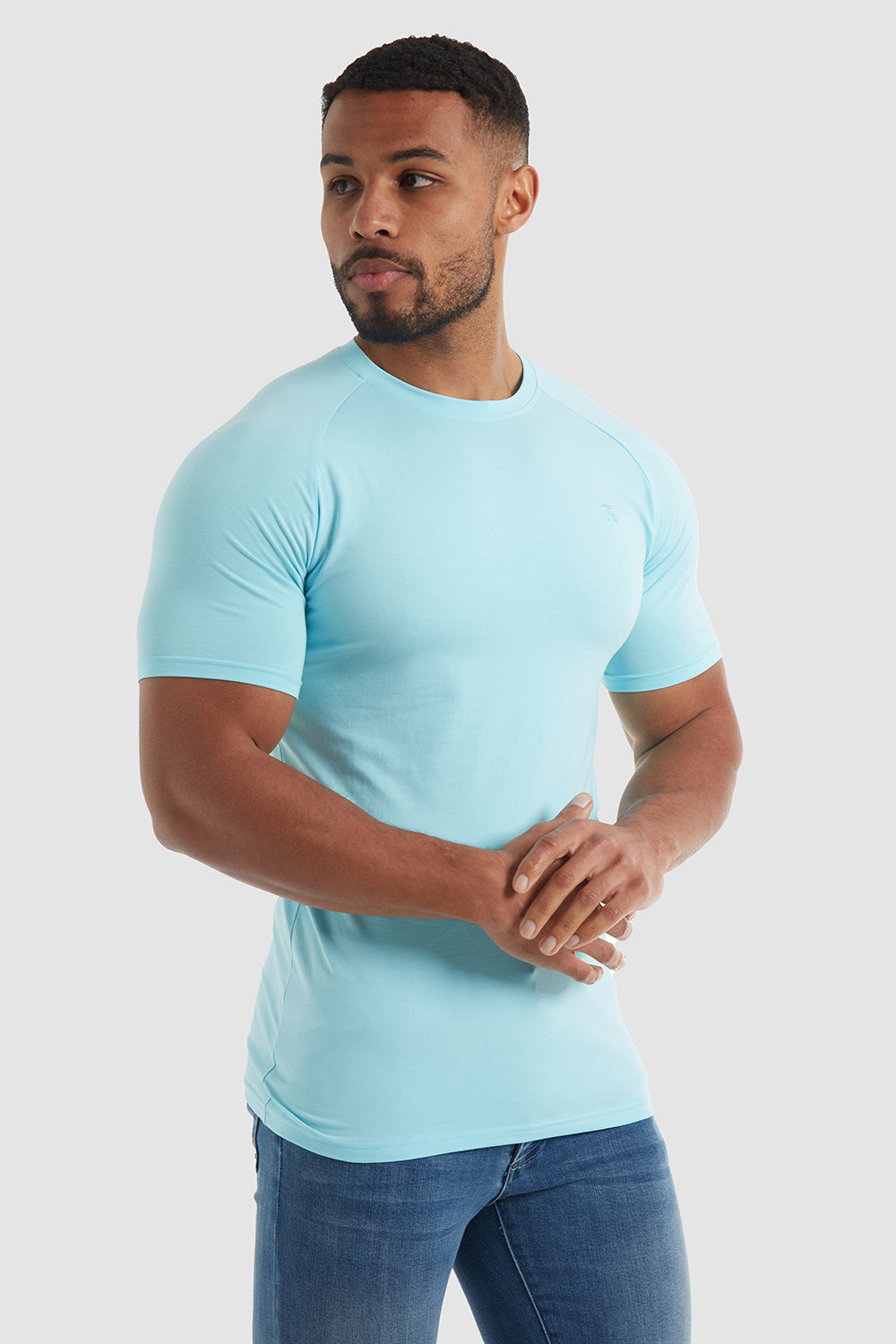 Muscle Fit T-Shirt in Sea Blue - TAILORED ATHLETE - ROW