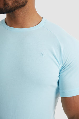 Pique T-Shirt in Blue Melange - TAILORED ATHLETE - ROW