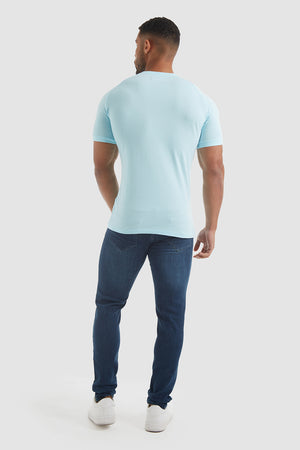Pique T-Shirt in Blue Melange - TAILORED ATHLETE - ROW