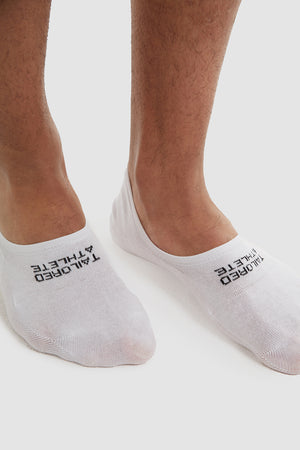 3 Pack No Show Socks in White - TAILORED ATHLETE - ROW