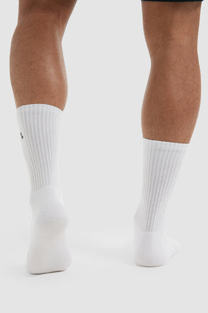 3 Pack Sports Socks in White - TAILORED ATHLETE - ROW