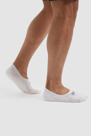 6 Pack No Show Socks in White - TAILORED ATHLETE - ROW