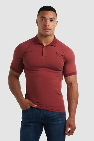 Muscle Fit Polo Shirt in Merlot - TAILORED ATHLETE - ROW