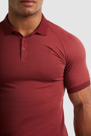 Muscle Fit Polo Shirt in Merlot - TAILORED ATHLETE - ROW