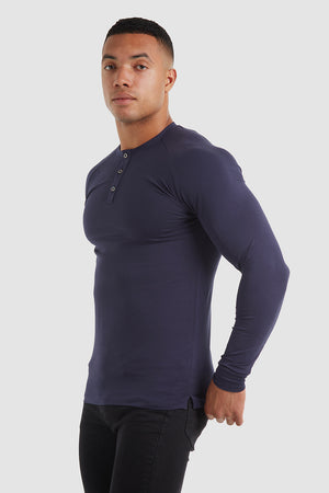 Everyday Henley (LS) in Navy - TAILORED ATHLETE - ROW