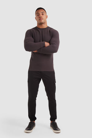 Waffle T-Shirt (LS) in Dark Lead - TAILORED ATHLETE - ROW