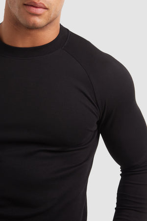 Mock Neck T-Shirt in Black - TAILORED ATHLETE - ROW