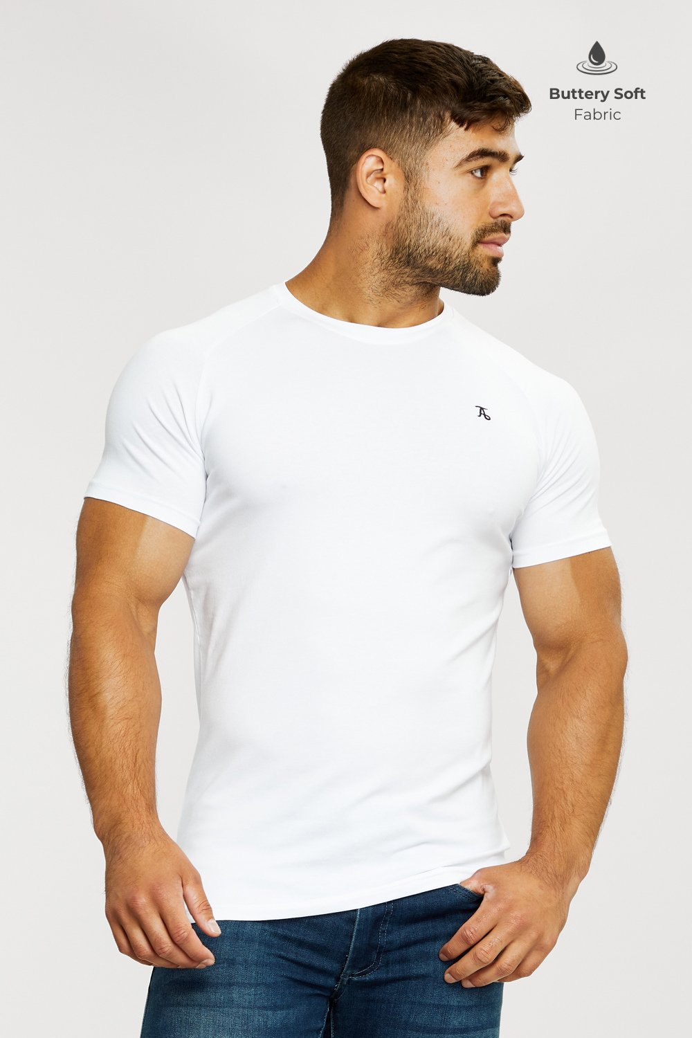 Premium Muscle Fit T-Shirt in White - TAILORED ATHLETE - ROW