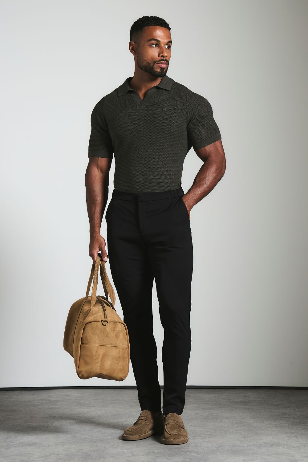 365 Muscle Fit Trouser in Black