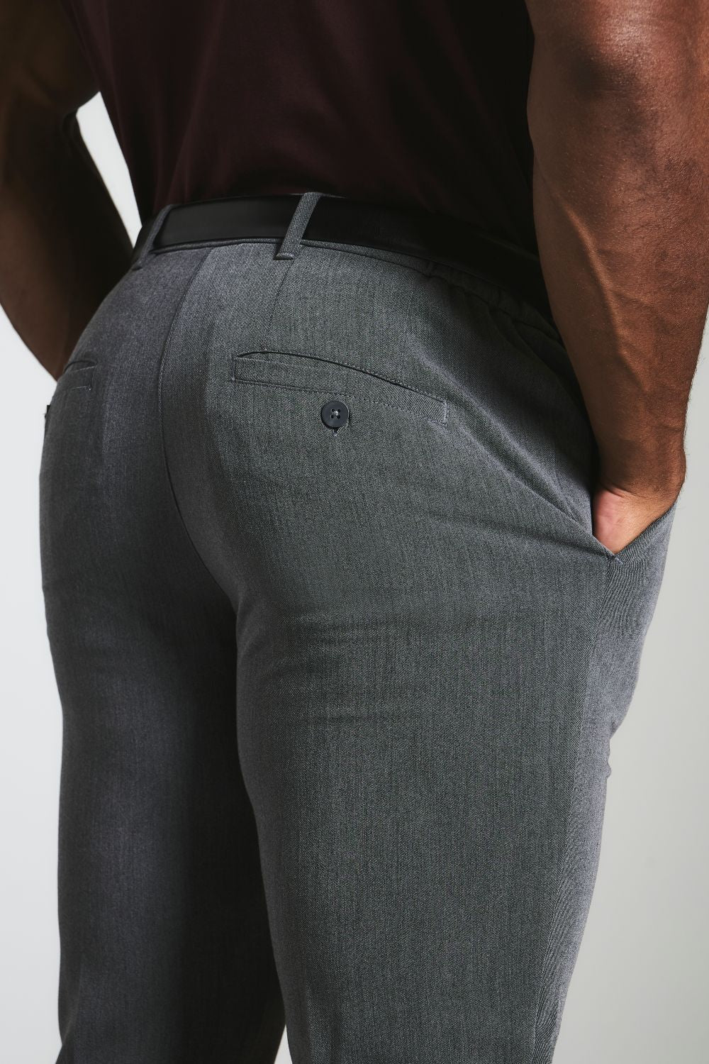 Muscle Fit Essential Trousers in Charcoal