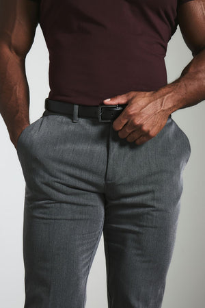 Muscle Fit Essential Trousers in Charcoal