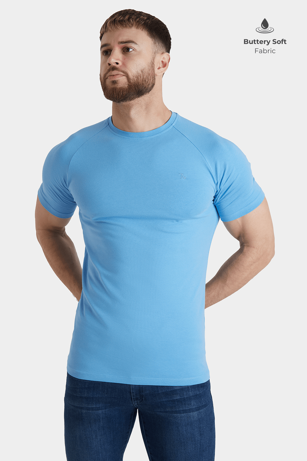 Premium Muscle Fit T-Shirt in Cornflower - TAILORED ATHLETE - ROW