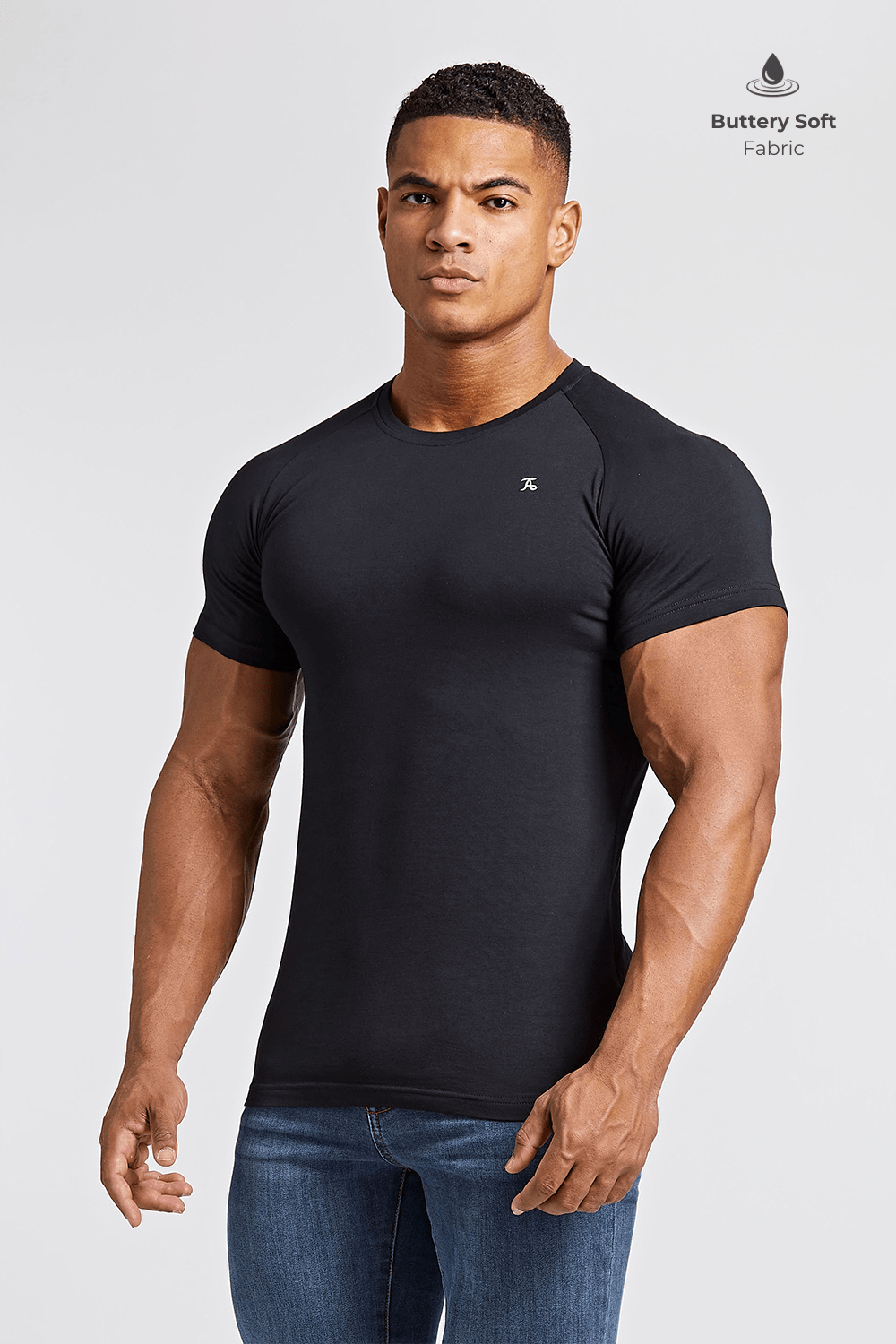 Premium Muscle Fit T Shirt in Black