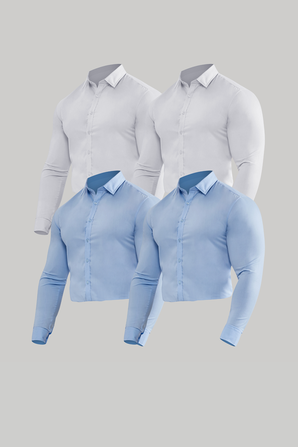 Muscle Fit Dress Shirt 4-Pack - TAILORED ATHLETE - ROW