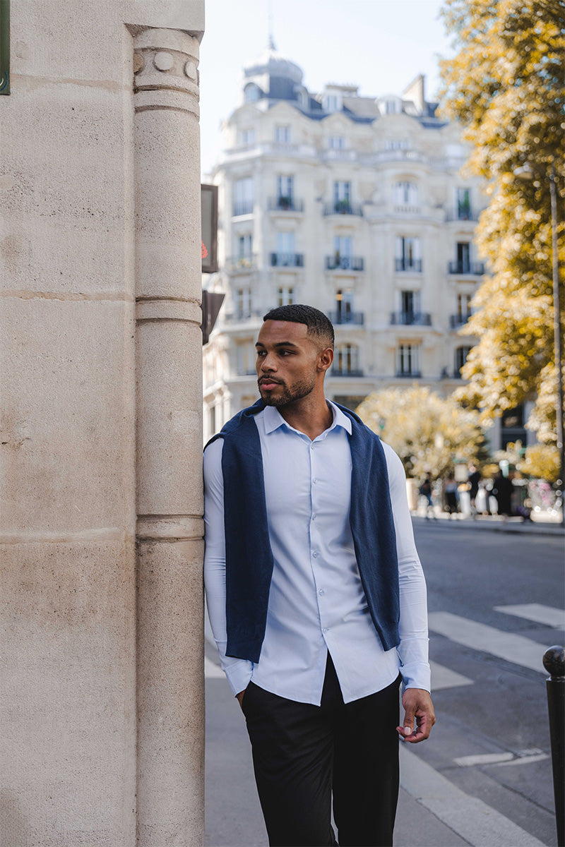 Bamboo Shirt in Pale Blue