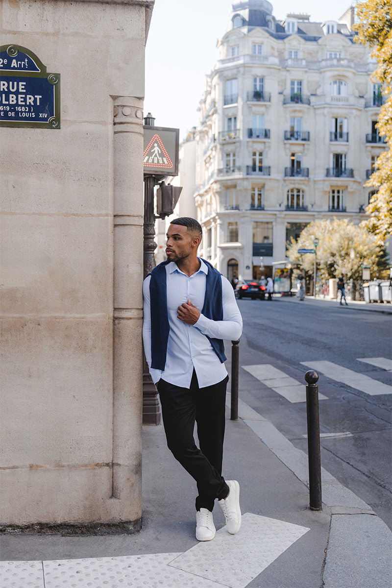 Bamboo Shirt in Pale Blue