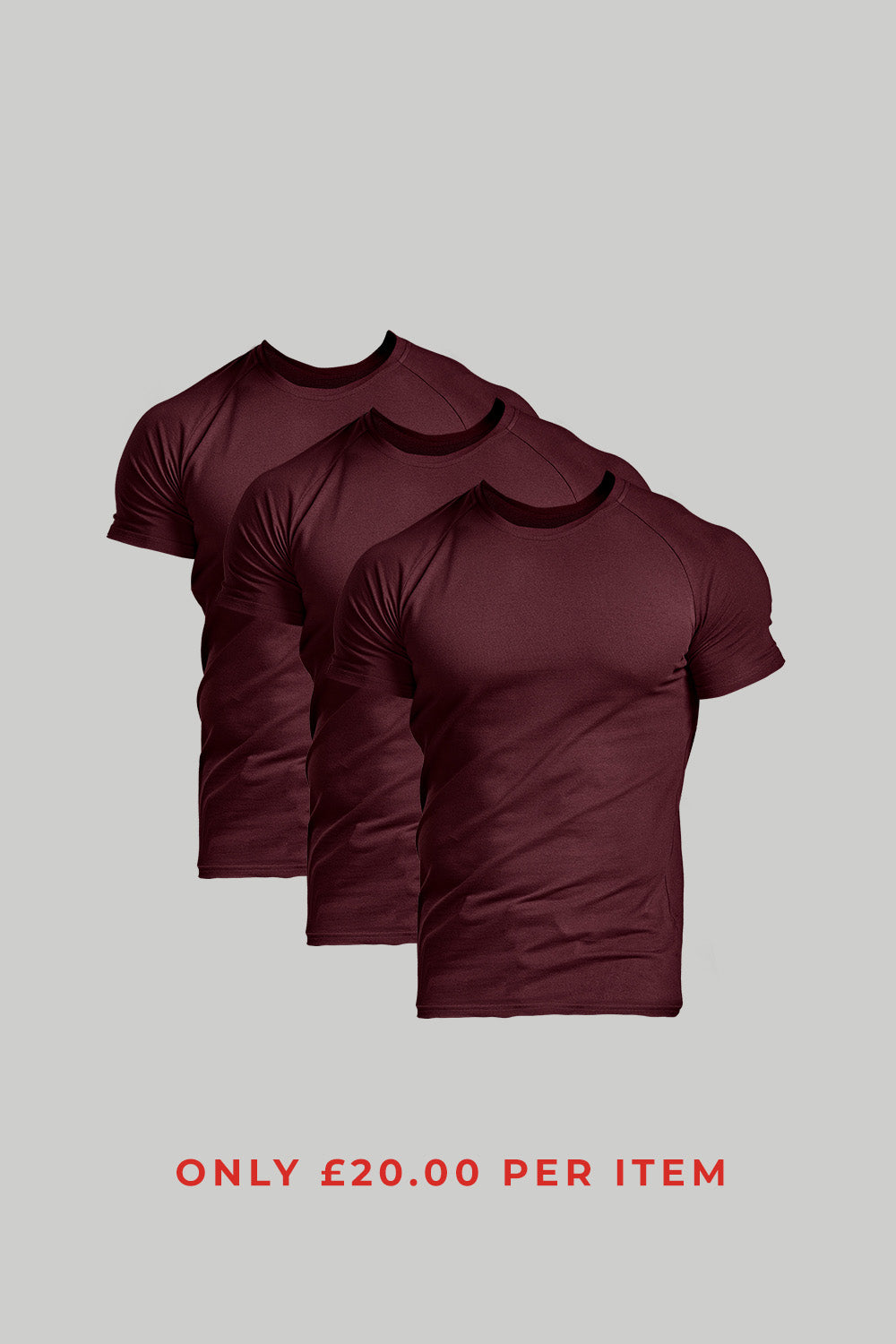 Muscle Fit Burgundy 3-Pack - TAILORED ATHLETE - ROW