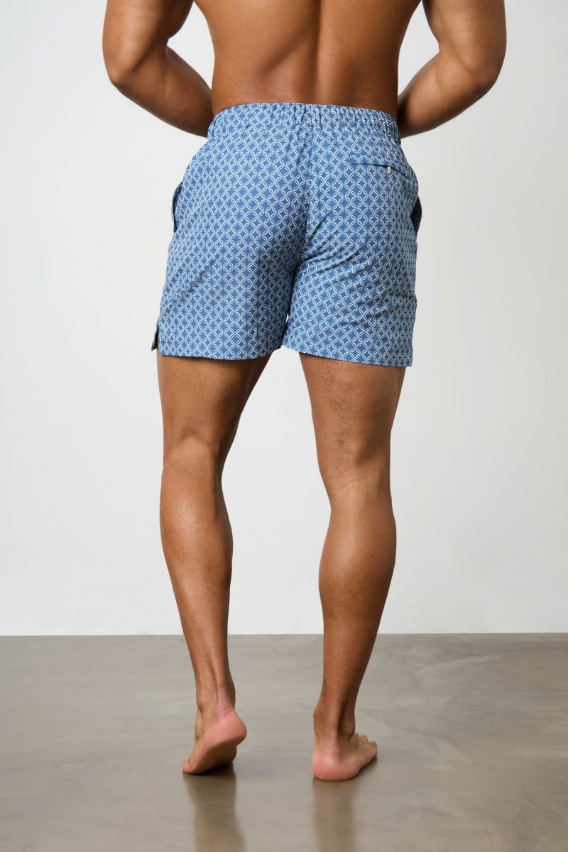 Printed Swim Short in Circle Geo - TAILORED ATHLETE - ROW